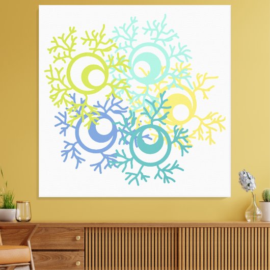 Coral キャンバスプリント (インサイチュ (リビング))