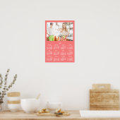 Coral パーソナライズされた Poster Yearly Calendar 2016 ポスター (キッチン)