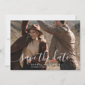 Coral ポップ・アートの Minimalist Full Photo結婚's セーブザデート (正面)