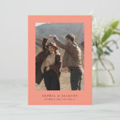 Coral ポップ・アートの Photoモダン結婚's セーブザデート (スタンド正面)