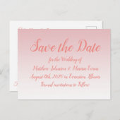 Coral《写真》ぼけ味パーソナライズされた日付ポストカードの保存 ポストカード (正面/裏面)