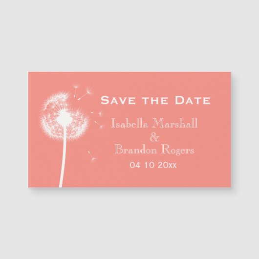 Coral 手頃 Dandelion日付磁石を保存 (正面)