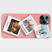 Coral 最高の Gramona Ever 3 Photo Collage iPhoneケース (裏面横)