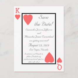 Coral 遊's Card King/Queen Save the Date 案内ポストカード