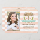 Coral and Aqua Vet School卒業発表 招待状 (正面/裏面)