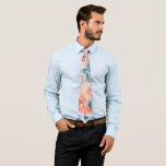Coral and Dusty Blue Floral Groom Wedding ネクタイ<br><div class="desc">Design features a printed colored foliage element in shades of coral and dusty blue with peony rose floral blooms with calligraphy script or type writing. Great for your wedding celebrations!</div>