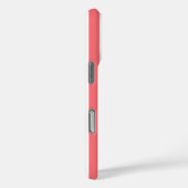 Coral and White Monogrammed Stripes Case-Mate iPhoneケース (裏面 / 右)