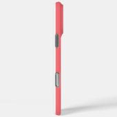 Coral and White Monogrammed Stripes Case-Mate iPhoneケース (裏面 / 右)