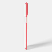 Coral and White Monogrammed Stripes Case-Mate iPhoneケース (裏面 / 右)