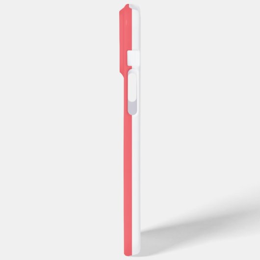 Coral and White Monogrammed Stripes Case-Mate iPhoneケース (裏面 / 左)