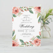 Coral Arch Blossom Flourish Wedding 招待状 (スタンド正面)