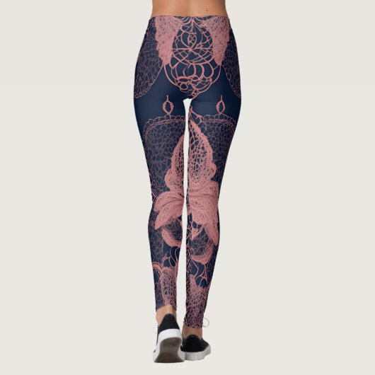 Coral Beige AI art  レギンス (裏面)