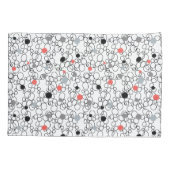 Coral Black White Circles, Dots 枕カバー (裏面-左)