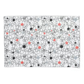 Coral Black White Circles, Dots 枕カバー (正面左)
