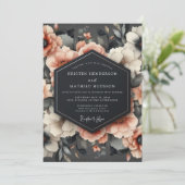 Coral Blossom Romance Wedding 招待状 (スタンド正面)
