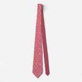 Coral Blush Hexagon & Charcoal Triangle Tie ネクタイ (正面)