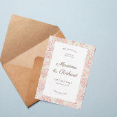 Coral Branch Save the Date Invitation 招待状