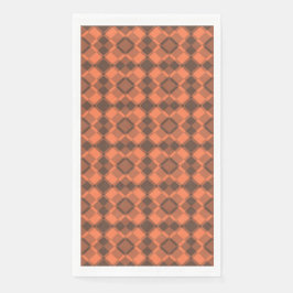 Coral Brown Checker Argyle Pattern