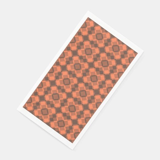 Coral Brown Checker Argyle Pattern (コーナー)