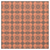 Coral Brown Checker Argyle Pattern ファブリック (見本)