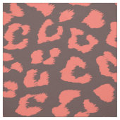 Coral Brown Leopard Print ファブリック (見本)