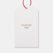 Coral Brown Leopard Print Heart Happy Birthday ギフトタグ (裏面)