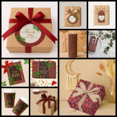 Coral Brown Leopard Print Heart Happy Birthday ギフトタグ