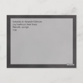 Coral Chalkboardスクリプトビーチ結婚式ありがとう ポストカード (裏面)