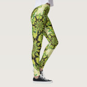 Coral Circles Tropical Green Leggings レギンス (右)