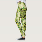 Coral Circles Tropical Green Leggings レギンス (左)