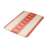 Coral Coastal Seahorses Stripes バスマット (アングル)