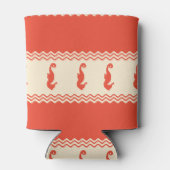 Coral Coastal Seahorses Stripes 缶クーラー (裏面)