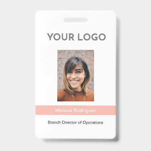 Coral Employee企業のの写真ID バッジ (Front)