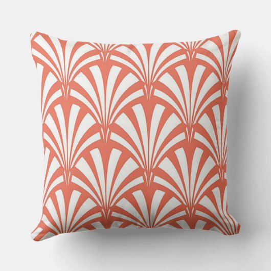 Coral Fizz and White Fans クッション (裏面)