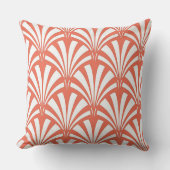 Coral Fizz and White Fans クッション (正面)
