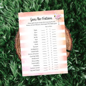 Coral FlamingoのストライプのGuess機能シャワーカード 招待状