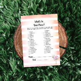 Coral Flamingoストライプのあなたの財布のゲームの中に何がある 招待状