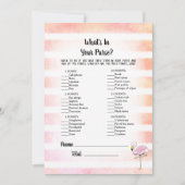 Coral Flamingoストライプのあなたの財布のゲームの中に何がある 招待状 (正面)