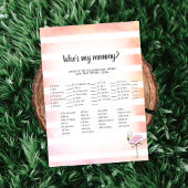 Coral Flamingoストライプのが私のママのシャワーゲーム 招待状