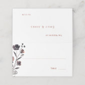 Coral Floral Wedding プレイスカード (外部開封)