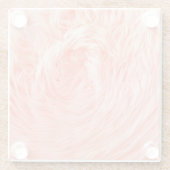 Coral Fluffy Fur: 2019トレンド ガラスコースター (裏面)