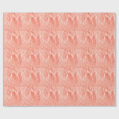 Coral Fluffy Fur: 2019トレンド ラッピングペーパー (フラット)