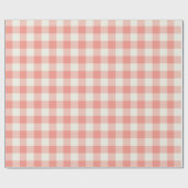 Coral Gingham - Wrapping Paper ラッピングペーパー (フラット)