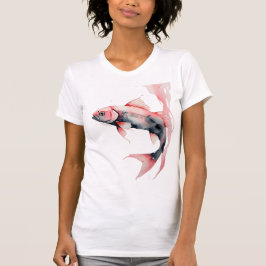 Coral Glow Fish – Watercolor Elegance Tシャツ