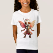 Coral Gold Cute Dancing Robot Pixie Tシャツ (正面)