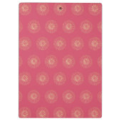 Coral | Golden Zinnia Flower Medallions クリップボード (裏面)