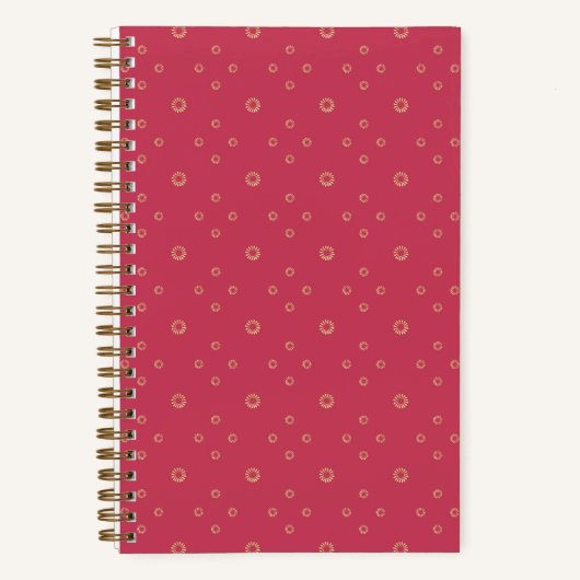 Coral | Golden Zinnia Sun ノートブック (正面)