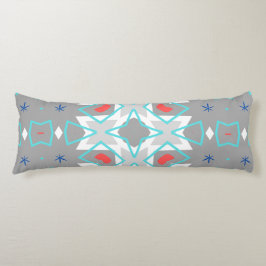 Coral Gray Mandala Pattern | Geometric Floral Boho ボディピロー