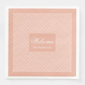 Coral Grey Napkins Personalized Classic Tableware (正面)