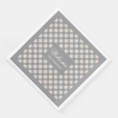 Coral Grey Napkins Personalized Modern Table Look (コーナー)